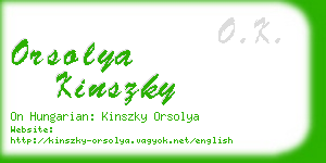orsolya kinszky business card